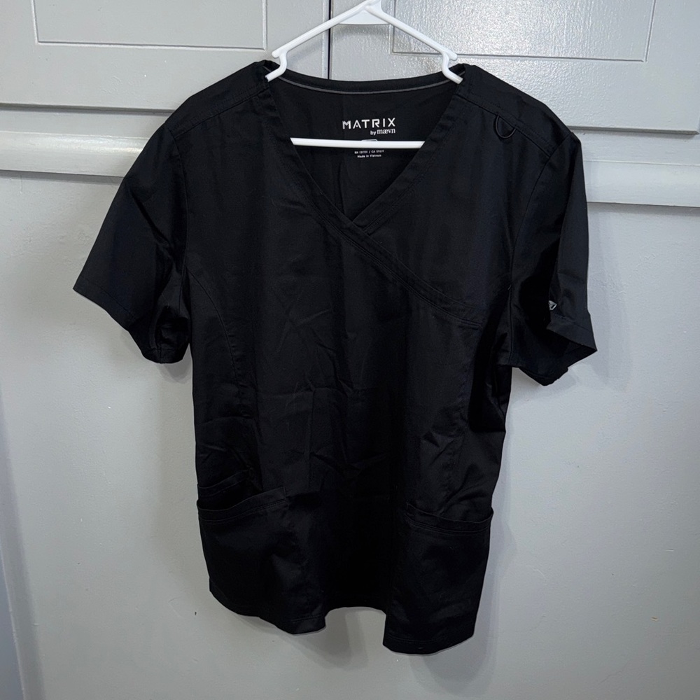 Matix Classic Black womens scrub top